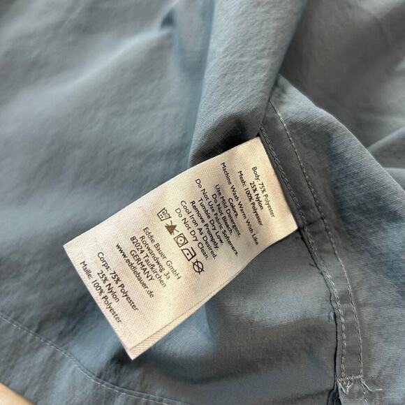 Eddie Bauer Ripstop Guide Long Sleeve Button Shirt Blue Men’s XL Performance EUC - Picture 8 of 8